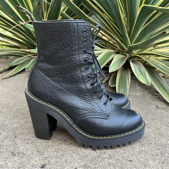 Dr. Martens Shoes - RARE Dr. Martens Kendra 10-Eye Heeled Combat Boots Size 7